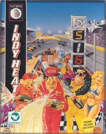 Box cover for Indy Heat on the Commodore Amiga.