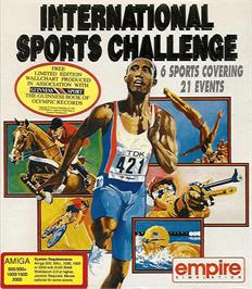 Box cover for International Sports Challenge on the Commodore Amiga.