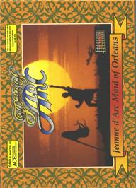 Box cover for Joan of Arc: Siege and the Sword on the Commodore Amiga.