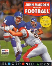 Box cover for John Madden Football on the Commodore Amiga.