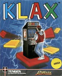 Box cover for Klax on the Commodore Amiga.