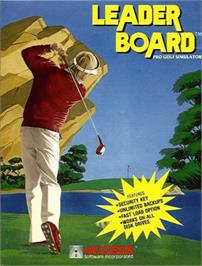 Box cover for Leader Board on the Commodore Amiga.