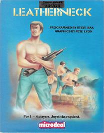 Box cover for Leatherneck on the Commodore Amiga.