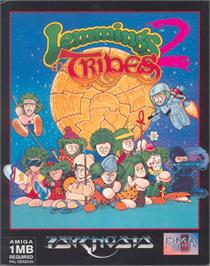 Box cover for Lemmings 2: The Tribes on the Commodore Amiga.