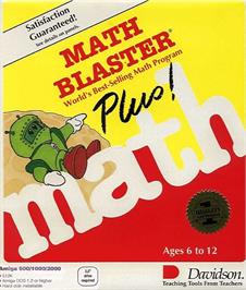 Box cover for Math Blaster Plus! on the Commodore Amiga.
