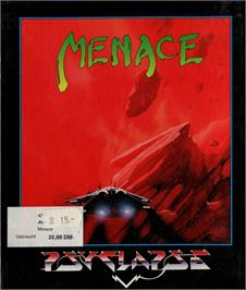 Box cover for Menace on the Commodore Amiga.