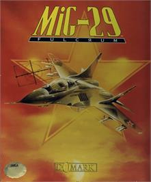 Box cover for MiG-29 Fulcrum on the Commodore Amiga.