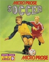 Box cover for Microprose Soccer on the Commodore Amiga.