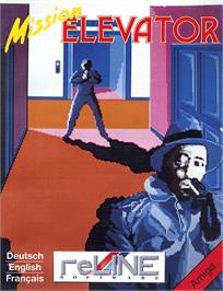 Box cover for Mission Elevator on the Commodore Amiga.