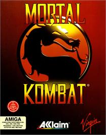 Box cover for Mortal Kombat on the Commodore Amiga.