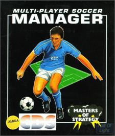 Box cover for Multi-player Soccer Manager on the Commodore Amiga.