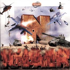 Box cover for Napalm: The Crimson Crisis on the Commodore Amiga.