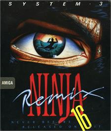 Box cover for Ninja Remix on the Commodore Amiga.