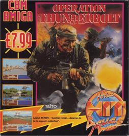 Box cover for Operation Thunderbolt on the Commodore Amiga.