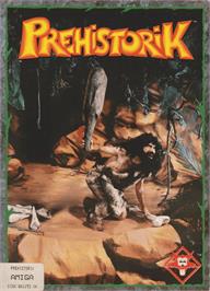 Box cover for Prehistorik on the Commodore Amiga.