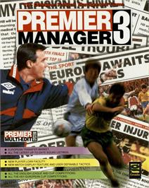 Box cover for Premier Manager 3 De-Luxe on the Commodore Amiga.