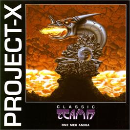 Box cover for Project-X on the Commodore Amiga.