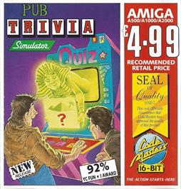 Box cover for Pub Trivia Simulator on the Commodore Amiga.