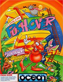 Box cover for Push-over on the Commodore Amiga.