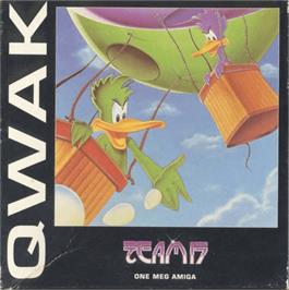 Box cover for Qwak on the Commodore Amiga.