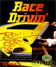 Box cover for Race Drivin' on the Commodore Amiga.