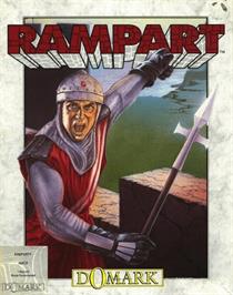 Box cover for Rampart on the Commodore Amiga.