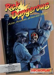 Box cover for Rick Dangerous on the Commodore Amiga.