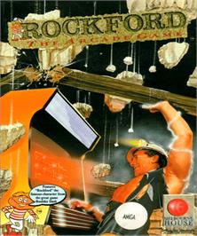 Box cover for Rockford: The Arcade Game on the Commodore Amiga.