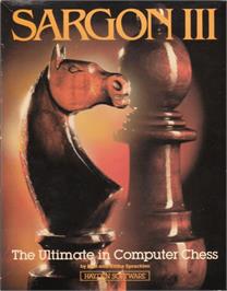 Box cover for Sargon 3 on the Commodore Amiga.