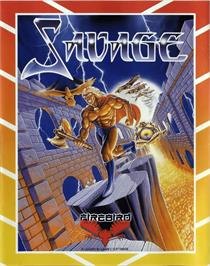 Box cover for Savage on the Commodore Amiga.