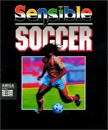 Box cover for Sensible Soccer on the Commodore Amiga.