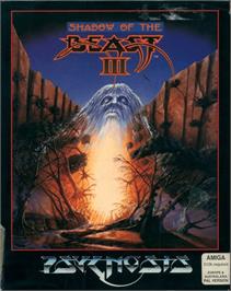 Box cover for Shadow of the Beast 3: Out of the Shadow on the Commodore Amiga.