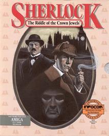 Box cover for Sherlock: The Riddle of the Crown Jewels on the Commodore Amiga.