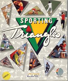Box cover for Sporting Triangles on the Commodore Amiga.