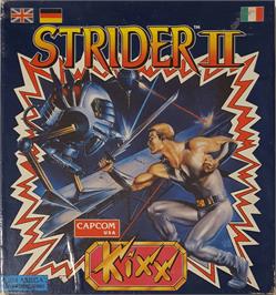 Box cover for Strider 2 on the Commodore Amiga.