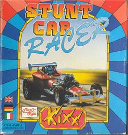 Box cover for Stunt Car Racer on the Commodore Amiga.