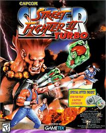Box cover for Super Street Fighter 2 Turbo on the Commodore Amiga.
