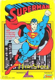 Box cover for Superman - The Man Of Steel on the Commodore Amiga.