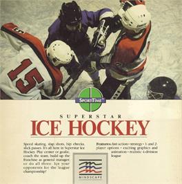 Box cover for Superstar Ice Hockey on the Commodore Amiga.
