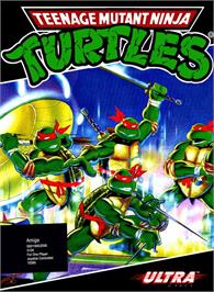 Box cover for Teenage Mutant Ninja Turtles on the Commodore Amiga.