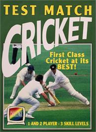 Box cover for Test Match Cricket on the Commodore Amiga.
