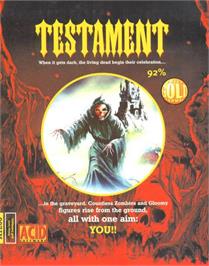 Box cover for Testament on the Commodore Amiga.
