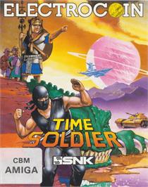 Box cover for Time Soldier on the Commodore Amiga.