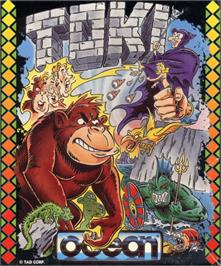 Box cover for Toki: Going Ape Spit on the Commodore Amiga.
