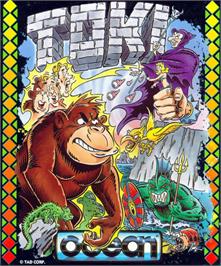 Box cover for Toki on the Commodore Amiga.