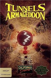 Box cover for Tunnels of Armageddon on the Commodore Amiga.