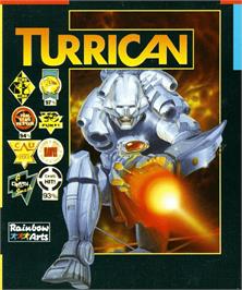 Box cover for Turrican on the Commodore Amiga.