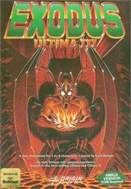Box cover for Ultima III: Exodus on the Commodore Amiga.
