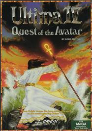 Box cover for Ultima IV: Quest of the Avatar on the Commodore Amiga.
