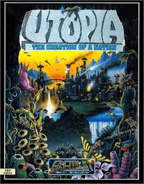 Box cover for Utopia - The Creation Of A Nation on the Commodore Amiga.